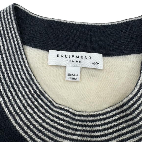 Equipment Cashmere Electra Striped Sweater Medium - Picture 5 of 11